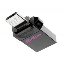  金士頓（Kingston）64GB OTG USB3.2 Gen1 U盤 DTDUO3G2 黑色 雙接口設(shè)計 快速傳輸