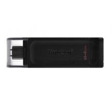 金士頓（Kingston）64GB USB3.2 Gen1 Type-C U盤 DT70 黑色