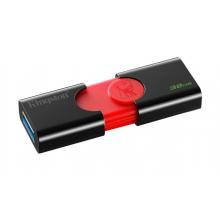 金士頓（Kingston）u盤 USB3.1 DT106系統(tǒng)投標(biāo)車載高速U盤優(yōu)盤 黑紅款 精英版 32G