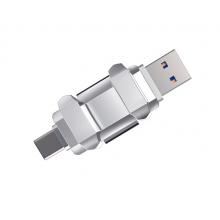 愛國者（aigo）512GB USB3.1 Type-C雙U口 高速固態(tài)U盤 U393 讀520MB/s 寫420MB/s 手機(jī)U盤 狂飆移動固態(tài)硬盤