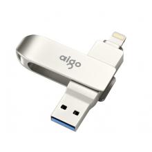 愛國者（aigo）64GB Lightning USB3.0 U盤 U371 銀色 手機電腦兩用
