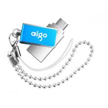 愛國者（aigo）32GB Micro USB USB2.0 手機(jī)U盤 U286 藍(lán)色 雙接口手機(jī)電腦兩用