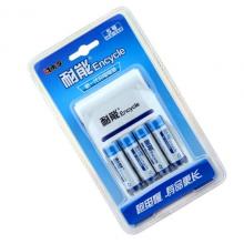 南孚(NANFU)耐能5號(hào)充電電池4粒 鎳氫2100mAh 附充電器 適用于玩具車/血糖儀/掛鐘/鼠標(biāo)鍵盤等 AA