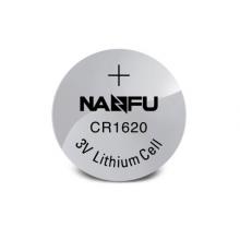 南孚(NANFU)CR1620紐扣電池5粒裝 3V 鋰電池 適用馬自達世嘉標(biāo)致等汽車鑰匙 手表電池/主板電池/遙控器等用
