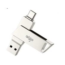 愛國者（aigo）32GB Type-C USB3.0 手機U盤 U350 銀色 雙接口手機電腦用