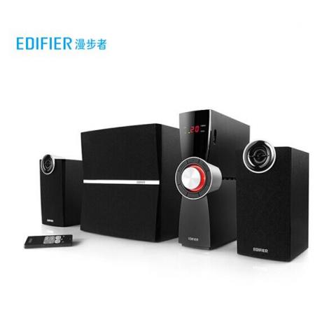 漫步者（EDIFIER）C2X 外置功放 全木質(zhì)音箱 音響 電腦音箱 黑色