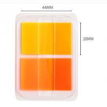 得力(deli)40張28*44mm抽取式彩色指示標(biāo)貼 熒光膜便利貼便簽條記事貼 25906