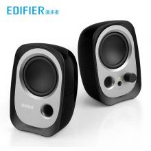 漫步者（EDIFIER）R12U 外觀時尚、音質(zhì)純正的入門級微型2.0桌面音響 筆記本音箱 電腦音箱 黑色