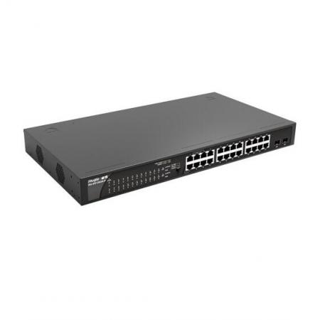 銳捷（Ruijie） 24口千兆非網管POE供電RG-ES126GS-P 企業(yè)級監(jiān)控安防交換機 黑色