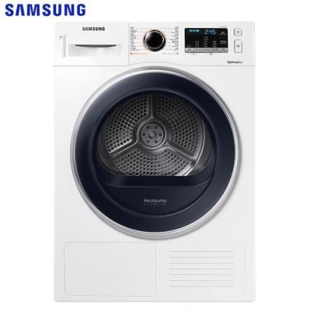 三星（SAMSUNG）8公斤熱泵烘干機干衣機 衣干即停 低溫護衣35分鐘速干DV8WM5010QW/SC（白）