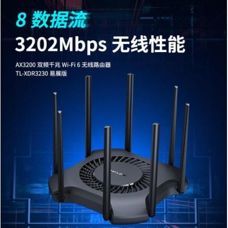 TP-LINK AX3200千兆無(wú)線路由器 WiFi6 5G雙頻高速網(wǎng)絡(luò) Mesh路由 智能穿墻 XDR3230易展版
