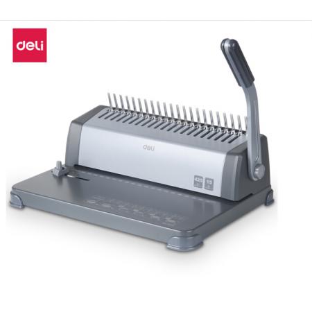 得力（deli）3872 省力型21孔文件裝訂機(jī)打孔機(jī) 膠圈/夾條裝訂