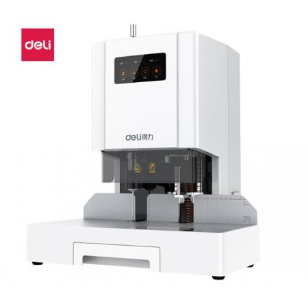 得力（deli）T504 激光定位自動(dòng)會(huì)計(jì)財(cái)務(wù)憑證裝訂機(jī) 熱熔膠鉚管裝訂機(jī)電動(dòng)檔案文件打孔機(jī)
