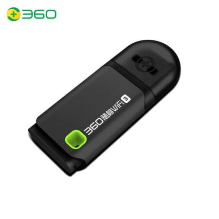 360隨身WiFi3 300M 無線網(wǎng)卡路由器 黑色