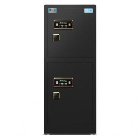 虎牌保險柜辦公雙門1.5m密碼開啟入墻全鋼保管柜睿智黑