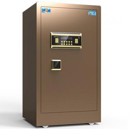 虎牌保險柜辦公全鋼密碼鑰匙保管箱開啟咖啡金高80cm
