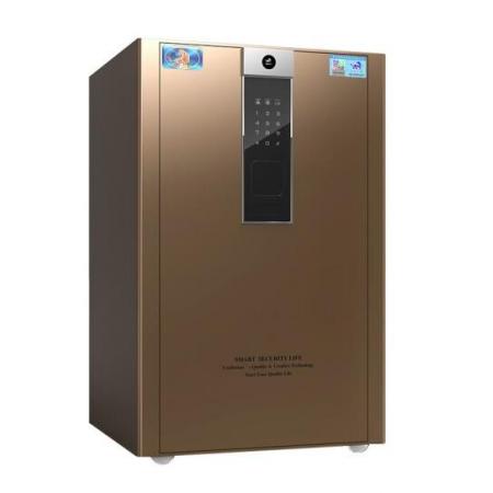 虎牌保險(xiǎn)柜辦公全鋼電子密碼60cm入墻保管柜BGX-5/D1-60咖啡金