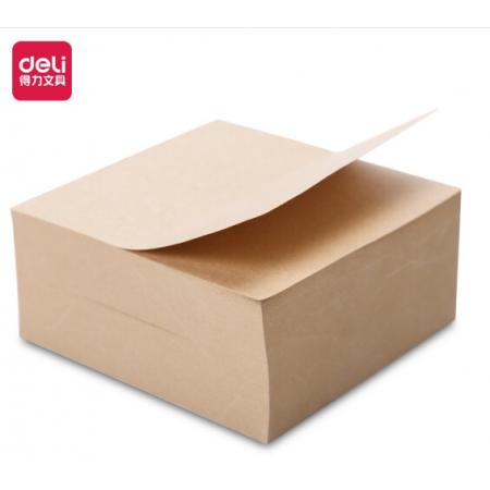 得力(deli)400張98*98mm簡約牛皮紙便筏本便條  21709