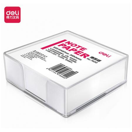 得力(deli)91×87mm/300頁帶盒便簽紙便條紙便簽本辦公用品 7600