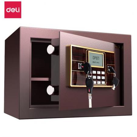 得力(deli)保險(xiǎn)柜 高25CM加深型入墻入柜保管箱 小型辦公保險(xiǎn)箱 銳劍33118