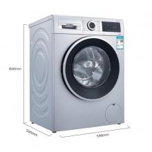 博世(BOSCH) WGA152X80W+WTW875681W 10公斤洗+9公斤干 熱泵深度自清潔洗烘套裝 銀色(附件商品僅展示)