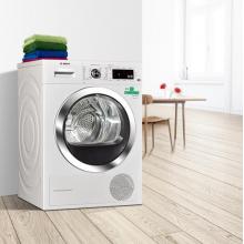 博世（BOSCH） 9公斤 智能滾筒干衣機(jī) 除菌 熱泵 家居互聯(lián)（白色）WTWH75600W
