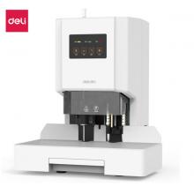 得力(deli)50mm自動財務憑證鉚管裝訂機 激光定位會計憑證裝訂機憑證文件資料熱熔膠管打孔機33686