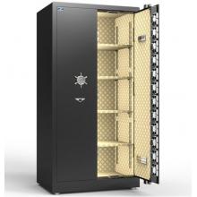 虎牌保險柜1.8m辦公雙門密碼+指紋開啟保管柜商務(wù)黑