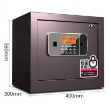 得力(deli)保險柜 高36CM電子密碼保險保密箱 辦公家用保管箱 全鋼 至尊金貴33120