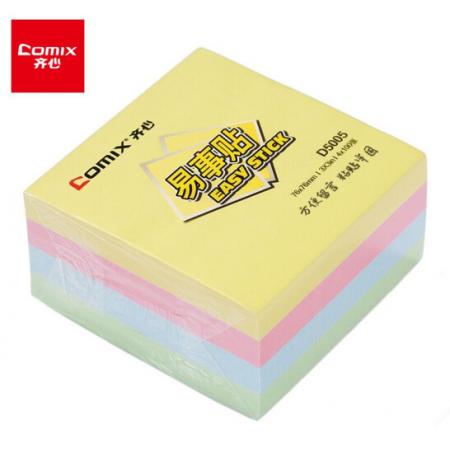 齊心（Comix） /便簽紙/便簽本/易事貼/百事貼四色混裝 3X3英寸 4本裝 D5005