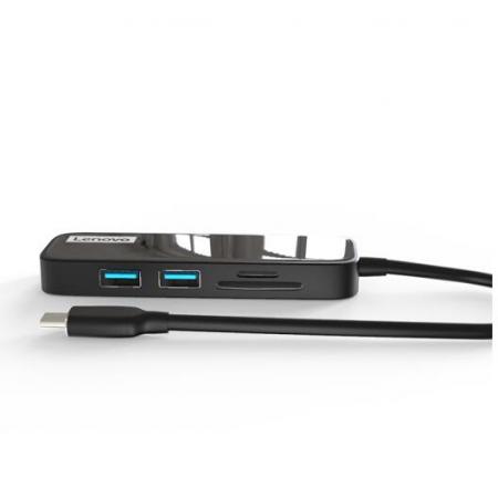 聯(lián)想（Lenovo）EH05 Type-C擴(kuò)展塢 USB分線器 轉(zhuǎn)換器 HDMI轉(zhuǎn)接頭 USB擴(kuò)展 SD/TF讀卡器 筆記本轉(zhuǎn)接器