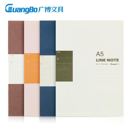 廣博(GuangBo)A5辦公記事本子日記本軟抄本筆記本子 40張10本裝4圖顏色隨機  GBR0828