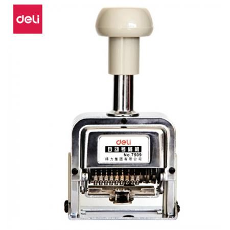 得力(deli)9位辦公財(cái)務(wù)自動號碼機(jī)/打碼機(jī) 蓋印清晰 財(cái)務(wù)用品 7509