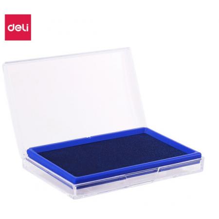 得力(deli)137*88mm方形快干印臺(tái)印泥 清晰印記 財(cái)務(wù)用品 辦公用品 藍(lán)色9864