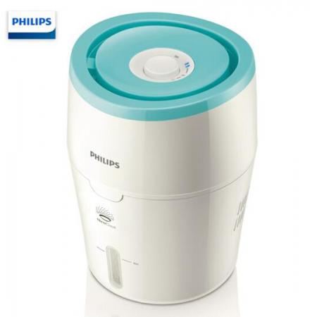 飛利浦(PHILIPS)加濕器 納米無霧 便捷加水 加濕器 低噪空氣加濕器 加濕 HU4801/00（白色+淺綠色）