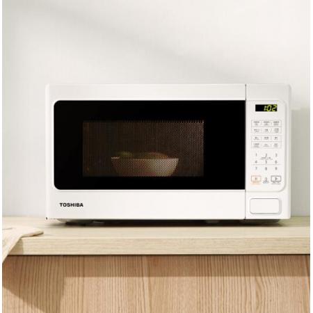 東芝 TOSHIBA 微波爐360°轉(zhuǎn)盤加熱10檔火力 ER-SS20CNW 雪白20升