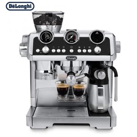德龍（Delonghi）咖啡機(jī) 半自動(dòng)8檔感應(yīng)研磨 全自動(dòng)奶泡系統(tǒng) 雙LED顯示 銀騎士 EC9665.M
