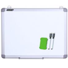 AUCS 45*60cm 白板寫(xiě)字板 磁性辦公教學(xué)會(huì)議掛式小白板黑板 J4560L