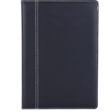 廣博(GuangBo)16K皮面記事本子 簡約商務(wù)文具筆記本 114張黑色GBP16730