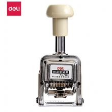 得力(deli)6位財務辦公自動號碼機/打碼機 蓋印清晰 財務用品 辦公用品 7506