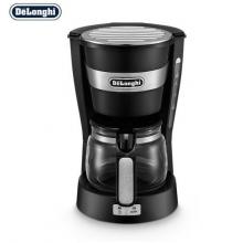 德龍（Delonghi）咖啡機滴漏式咖啡壺 迷你半自動咖啡機 ICM14011（黑色）