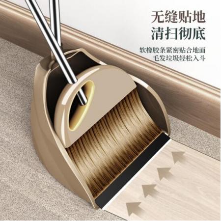 五月花 防風(fēng)掃把簸箕套裝 家用不銹鋼桿掃帚畚箕組合兩件套 加高加大號 C1