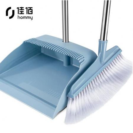佳佰掃把套裝 不銹鋼桿防風掃帚掃地 掃地掃頭發(fā) 搓斗畚箕組辦公合兩件套
