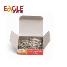 益而高（EAGLE）彩色/金屬回形針鍍鎳防銹曲別針 銀色28mm 紙盒裝（100枚/盒）EG-6DPA 5盒裝