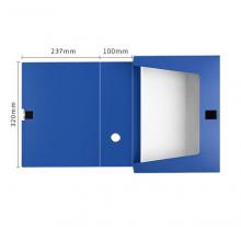 廣博(GuangBo)6只100mm加寬中檔款塑料檔案盒 加厚文件盒資料盒 財(cái)務(wù)憑證收納盒 辦公用品A88025藍(lán)色