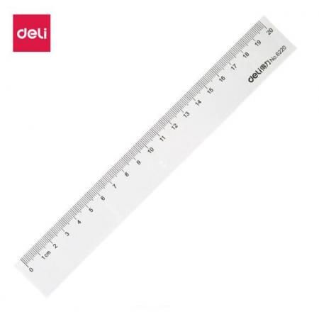 塑料尺子20cm 得力 20cm辦公通用直尺