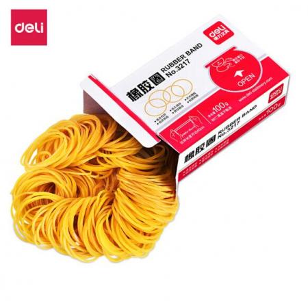 橡皮筋	得力(deli)100g實用橡皮筋 3217