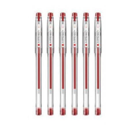 金萬年紅色中性筆	紅-0.3mm 全針管細(xì)頭