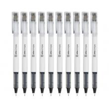 晨光(M&G)文具0.5mm黑色中性筆 直液式全針管簽字筆 優(yōu)品 系列水筆 10支/盒ARP57901