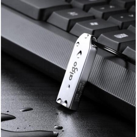 愛國者（aigo）8GB USB2.0 U盤 U268迷你款 銀色 金屬車載U盤